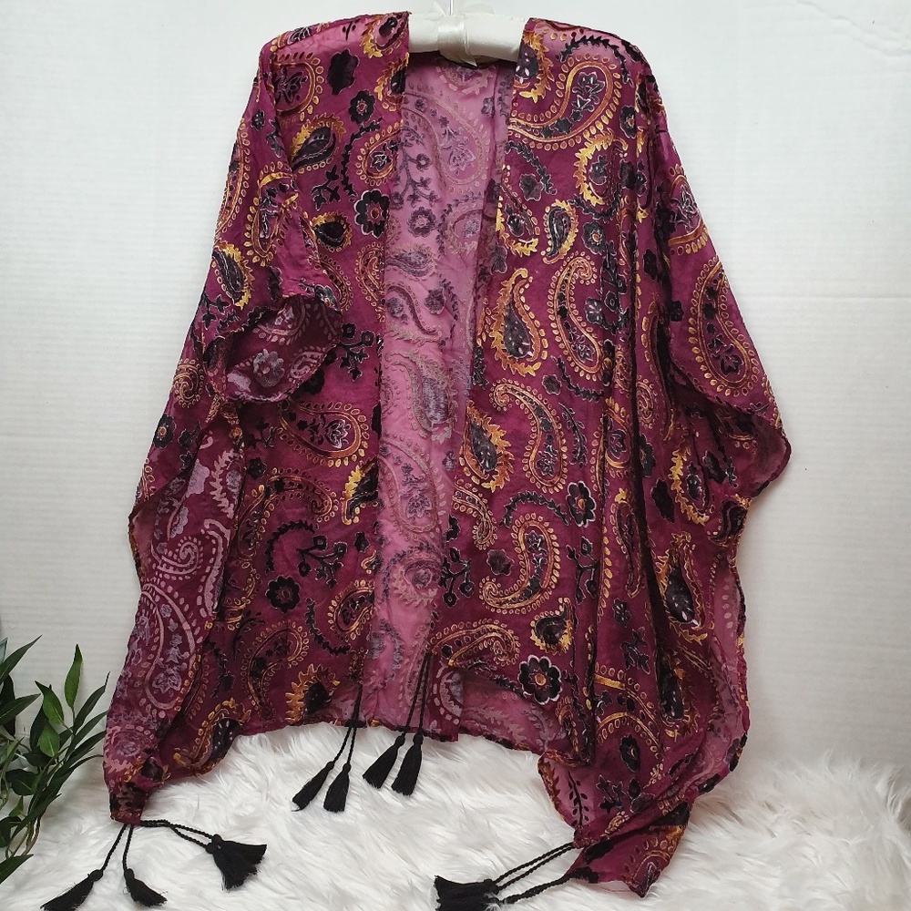 Robe of fresh fabric with texture